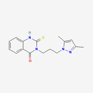 3-(3-(3,5-Dimethyl-1H-pyrazol-1-yl)propyl)-2-mercaptoquinazolin-4(3H)-one