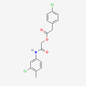 [2-(3-Chloro-4-methylanilino)-2-oxoethyl] 2-(4-chlorophenyl)acetate