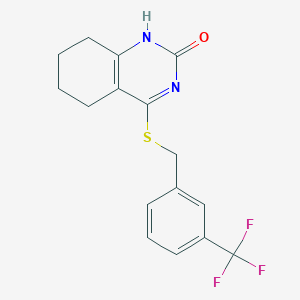 4-((3-(trifluoromethyl)benzyl)thio)-5,6,7,8-tetrahydroquinazolin-2(1H)-one