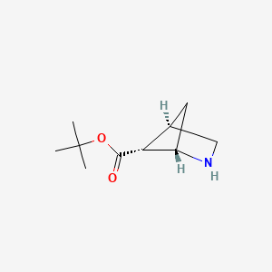 molecular formula C10H17NO2 B2474153 Tert-butyl (1S,4R,5R)-2-azabicyclo[2.1.1]hexane-5-carboxylate CAS No. 2287248-83-1