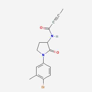 molecular formula C15H15BrN2O2 B2474164 N-[1-(4-bromo-3-methylphenyl)-2-oxopyrrolidin-3-yl]but-2-ynamide CAS No. 2094129-04-9