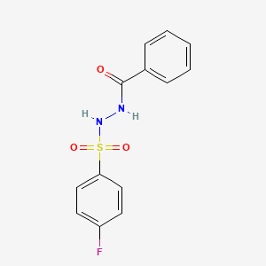 molecular formula C13H11FN2O3S B2474226 N'-Benzoyl-4-fluorobenzenesulfonohydrazide CAS No. 335215-09-3