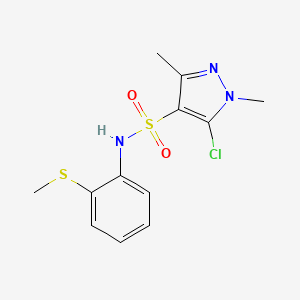 5-chloro-1,3-dimethyl-N-(2-methylsulfanylphenyl)pyrazole-4-sulfonamide