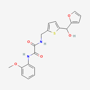 molecular formula C19H18N2O5S B2474233 N-({5-[(furan-2-yl)(hydroxy)methyl]thiophen-2-yl}methyl)-N'-(2-methoxyphenyl)ethanediamide CAS No. 1788771-24-3