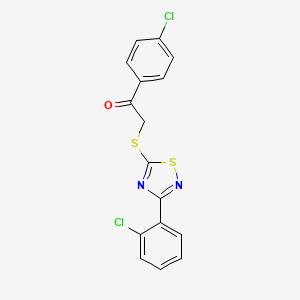 1-(4-Chlorophenyl)-2-((3-(2-chlorophenyl)-1,2,4-thiadiazol-5-yl)thio)ethanone