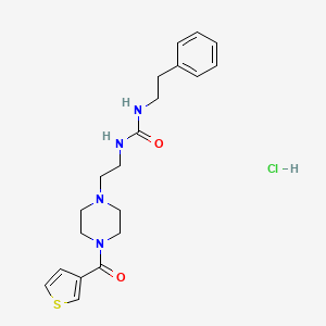 1-Phenethyl-3-(2-(4-(thiophene-3-carbonyl)piperazin-1-yl)ethyl)urea hydrochloride