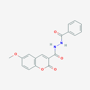 N'-(6-methoxy-2-oxo-2H-chromene-3-carbonyl)benzohydrazide