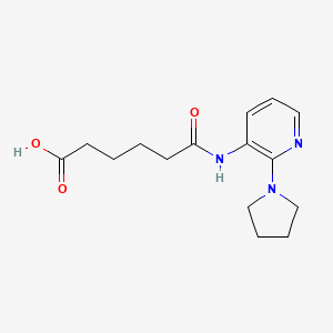 5-{[2-(Pyrrolidin-1-yl)pyridin-3-yl]carbamoyl}pentanoic acid