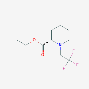molecular formula C10H16F3NO2 B2474252 ethyl (2S)-1-(2,2,2-trifluoroethyl)piperidine-2-carboxylate CAS No. 1544087-22-0