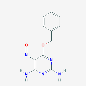 molecular formula C11H11N5O2 B024744 2,4-Pyrimidinediamine, 5-nitroso-6-(phenylmethoxy)- CAS No. 101724-61-2