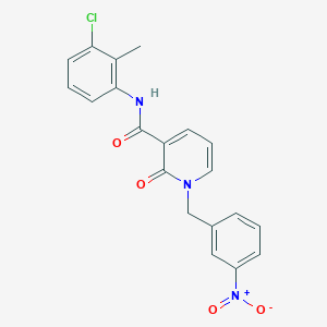 molecular formula C20H16ClN3O4 B2474400 N-(3-chloro-2-methylphenyl)-1-[(3-nitrophenyl)methyl]-2-oxo-1,2-dihydropyridine-3-carboxamide CAS No. 946255-35-2