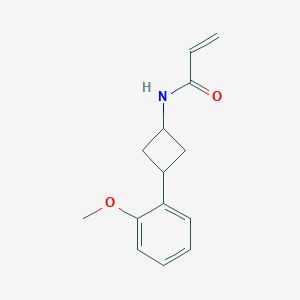 molecular formula C14H17NO2 B2474410 N-[3-(2-Methoxyphenyl)cyclobutyl]prop-2-enamide CAS No. 2411299-17-5
