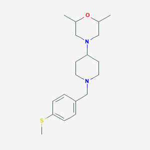 molecular formula C19H30N2OS B247442 2,6-Dimethyl-4-{1-[4-(methylsulfanyl)benzyl]piperidin-4-yl}morpholine 