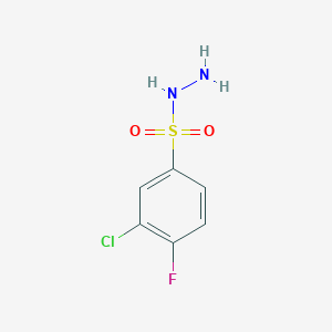 molecular formula C6H6ClFN2O2S B2474430 3-Chloro-4-fluorobenzenesulfonohydrazide CAS No. 1155521-30-4
