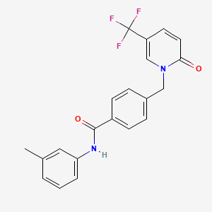 molecular formula C21H17F3N2O2 B2474445 N-(3-methylphenyl)-4-{[2-oxo-5-(trifluoromethyl)-1(2H)-pyridinyl]methyl}benzenecarboxamide CAS No. 339025-30-8