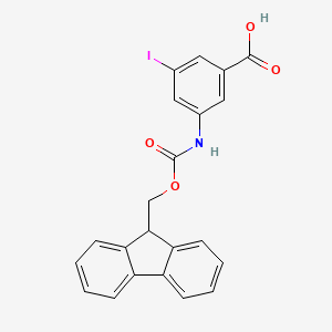 molecular formula C22H16INO4 B2474453 3-({[(9H-fluoren-9-yl)methoxy]carbonyl}amino)-5-iodobenzoic acid CAS No. 1877666-09-5
