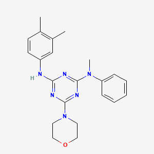 N'-(3,4-dimethylphenyl)-N-methyl-6-(morpholin-4-yl)-N-phenyl-1,3,5-triazine-2,4-diamine