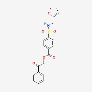 2-Oxo-2-phenylethyl 4-{[(furan-2-yl)methyl]sulfamoyl}benzoate