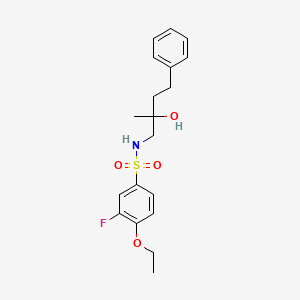 molecular formula C19H24FNO4S B2474516 4-ethoxy-3-fluoro-N-(2-hydroxy-2-methyl-4-phenylbutyl)benzene-1-sulfonamide CAS No. 1286704-01-5