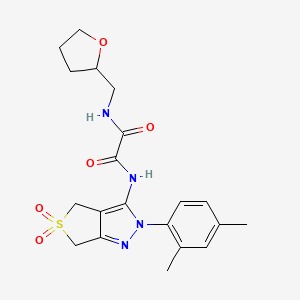 N1-(2-(2,4-dimethylphenyl)-5,5-dioxido-4,6-dihydro-2H-thieno[3,4-c]pyrazol-3-yl)-N2-((tetrahydrofuran-2-yl)methyl)oxalamide