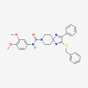 2-(benzylthio)-N-(3,4-dimethoxyphenyl)-3-phenyl-1,4,8-triazaspiro[4.5]deca-1,3-diene-8-carboxamide