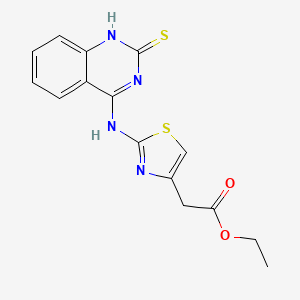 Ethyl 2-(2-((2-thioxo-1,2-dihydroquinazolin-4-yl)amino)thiazol-4-yl)acetate