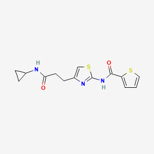 N-(4-(3-(cyclopropylamino)-3-oxopropyl)thiazol-2-yl)thiophene-2-carboxamide