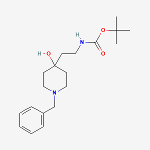 1,1-Dimethylethyl {2-[4-hydroxy-1-(phenylmethyl)-4-piperidinyl]ethyl}carbamate