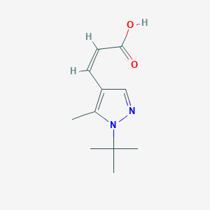 (Z)-3-(1-Tert-butyl-5-methylpyrazol-4-yl)prop-2-enoic acid
