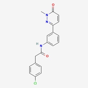 2-(4-chlorophenyl)-N-(3-(1-methyl-6-oxo-1,6-dihydropyridazin-3-yl)phenyl)acetamide