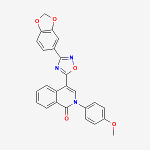 4-(3-(benzo[d][1,3]dioxol-5-yl)-1,2,4-oxadiazol-5-yl)-2-(4-methoxyphenyl)isoquinolin-1(2H)-one