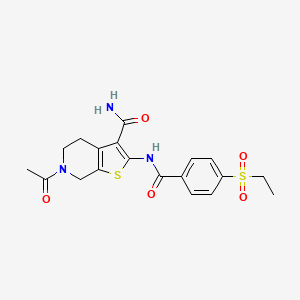 6-Acetyl-2-(4-(ethylsulfonyl)benzamido)-4,5,6,7-tetrahydrothieno[2,3-c]pyridine-3-carboxamide