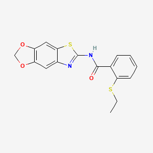 N-([1,3]dioxolo[4,5-f][1,3]benzothiazol-6-yl)-2-ethylsulfanylbenzamide