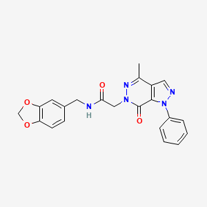 N-(benzo[d][1,3]dioxol-5-ylmethyl)-2-(4-methyl-7-oxo-1-phenyl-1H-pyrazolo[3,4-d]pyridazin-6(7H)-yl)acetamide