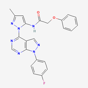 N-(1-(1-(4-fluorophenyl)-1H-pyrazolo[3,4-d]pyrimidin-4-yl)-3-methyl-1H-pyrazol-5-yl)-2-phenoxyacetamide