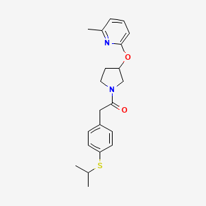 2-(4-(Isopropylthio)phenyl)-1-(3-((6-methylpyridin-2-yl)oxy)pyrrolidin-1-yl)ethanone
