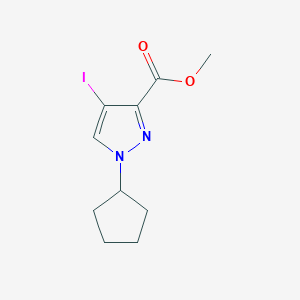 molecular formula C10H13IN2O2 B2474577 Methyl 1-cyclopentyl-4-iodo-1H-pyrazole-3-carboxylate CAS No. 1823842-82-5