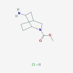 molecular formula C9H17ClN2O2 B2474580 Methyl 6-amino-2-azabicyclo[2.2.2]octane-2-carboxylate hydrochloride CAS No. 1909326-75-5