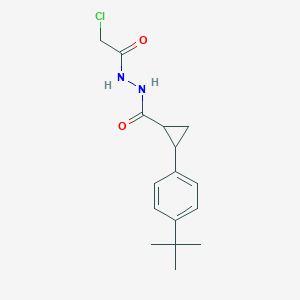 molecular formula C16H21ClN2O2 B2474620 2-(4-Tert-butylphenyl)-N'-(2-chloroacetyl)cyclopropane-1-carbohydrazide CAS No. 2188446-95-7