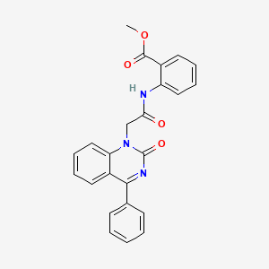 molecular formula C24H19N3O4 B2474707 methyl 2-[2-(2-oxo-4-phenyl-1,2-dihydroquinazolin-1-yl)acetamido]benzoate CAS No. 932530-23-9