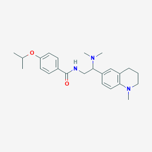 molecular formula C24H33N3O2 B2474742 N-(2-(dimethylamino)-2-(1-methyl-1,2,3,4-tetrahydroquinolin-6-yl)ethyl)-4-isopropoxybenzamide CAS No. 922032-55-1