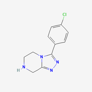 B2474748 3-(4-Chlorophenyl)-5,6,7,8-tetrahydro-[1,2,4]triazolo[4,3-a]pyrazine CAS No. 1250142-90-5