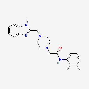 molecular formula C23H29N5O B2474787 N-(2,3-dimethylphenyl)-2-{4-[(1-methyl-1H-1,3-benzodiazol-2-yl)methyl]piperazin-1-yl}acetamide CAS No. 1170827-82-3