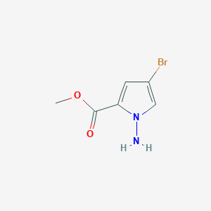 molecular formula C6H7BrN2O2 B2474793 Methyl 1-amino-4-bromo-1H-pyrrole-2-carboxylate CAS No. 1208361-39-0