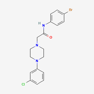 molecular formula C18H19BrClN3O B2474868 N-(4-bromophenyl)-2-[4-(3-chlorophenyl)piperazin-1-yl]acetamide CAS No. 329779-06-8