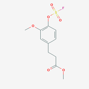 molecular formula C11H13FO6S B2474875 Methyl 3-(4-fluorosulfonyloxy-3-methoxyphenyl)propanoate CAS No. 2411229-78-0