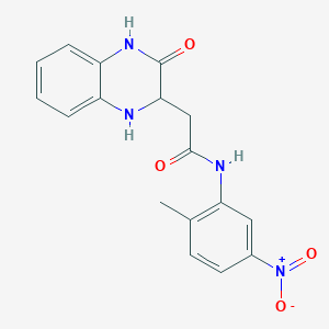 molecular formula C17H16N4O4 B2475025 N-(2-methyl-5-nitrophenyl)-2-(3-oxo-1,2,3,4-tetrahydroquinoxalin-2-yl)acetamide CAS No. 471263-94-2