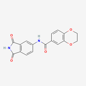 molecular formula C17H12N2O5 B2475049 N-(1,3-dioxo-2,3-dihydro-1H-isoindol-5-yl)-2,3-dihydro-1,4-benzodioxine-6-carboxamide CAS No. 683235-79-2