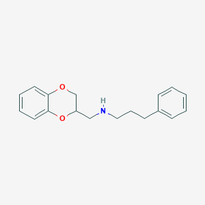 molecular formula C18H21NO2 B2475117 N-(2,3-dihydro-1,4-benzodioxin-2-ylmethyl)-3-phenyl-1-propanamine CAS No. 87780-33-4