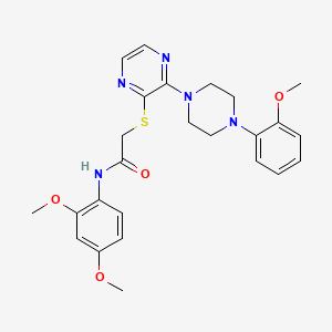 molecular formula C25H29N5O4S B2475130 N-(2,4-dimethoxyphenyl)-2-({3-[4-(2-methoxyphenyl)piperazin-1-yl]pyrazin-2-yl}sulfanyl)acetamide CAS No. 1116038-19-7